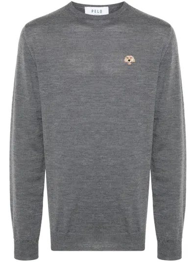 Pelo Foundation Pullover Mit Patch In Grau