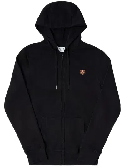 Pelo Foundation Mongrel-patch Merino Hoodie In Black