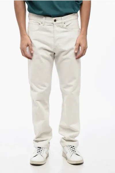 Pence Man Denim Pants Ivory Size 33 Cotton In White