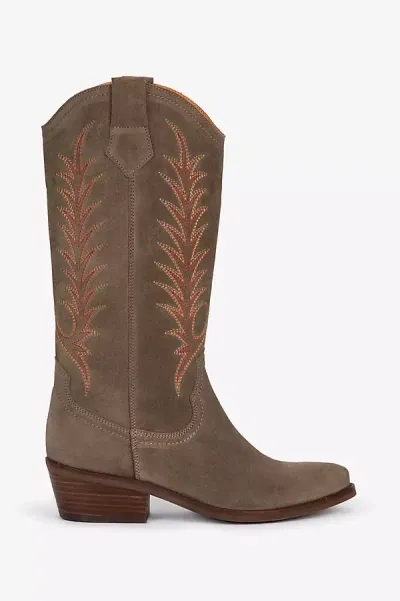 Penelope Chilvers Goldie Western Boot In Beige