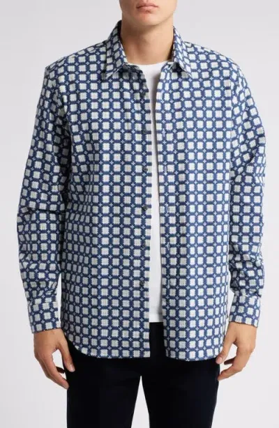 Peregrine Club Button-up Shirt In Blue