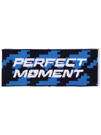 Perfect Moment Houndstooth Headband In Blue