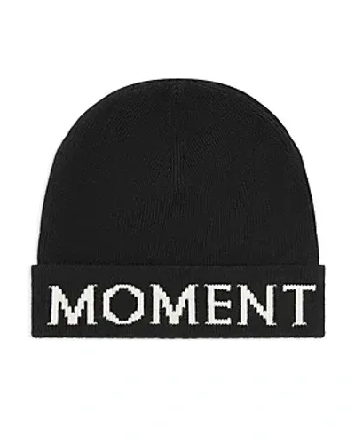 Perfect Moment Logo Wool Beanie In Black/white