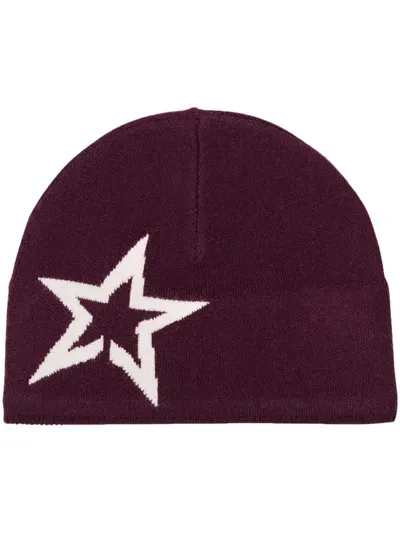 Perfect Moment Star-print Beanie In 红色