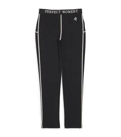 Perfect Moment Kids' Thermal Ski Leggings In Black