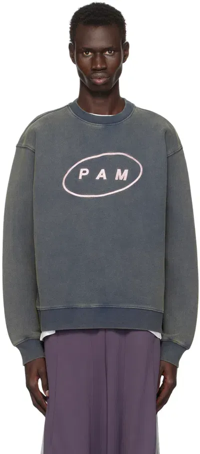 Perks And Mini Blue Ellipse Sweatshirt In Sandwash True Blue