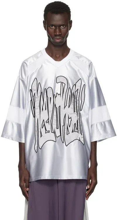 Perks And Mini White & Silver Keeper T-shirt In White Silver