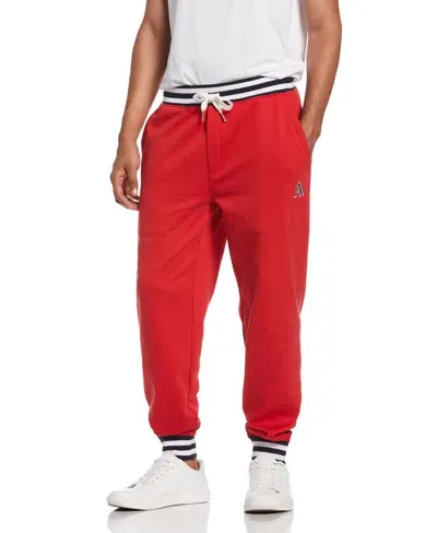 Perry Ellis Men's Contrast Ribbing Jogger In Rococco Red