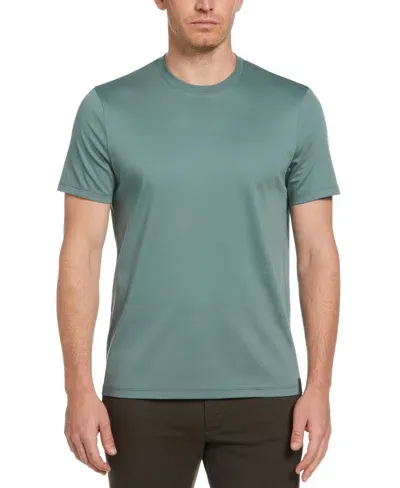 Perry Ellis Men's Cool Interlock T-shirt In North Atlantic,green