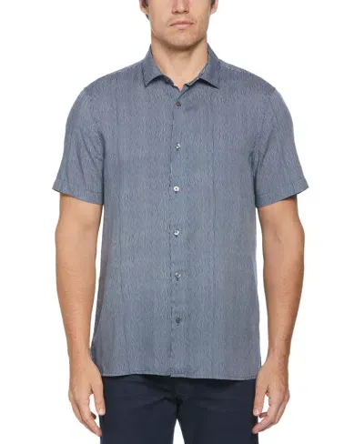 Perry Ellis Men's Soft Wavy Line Shirt In Dark Blue