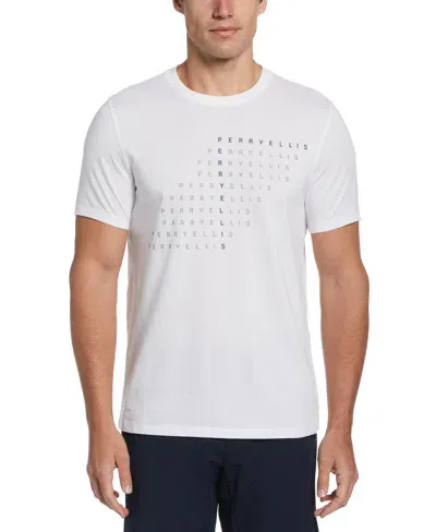 Perry Ellis Men's Logo Cotton T-shirt In Bright White