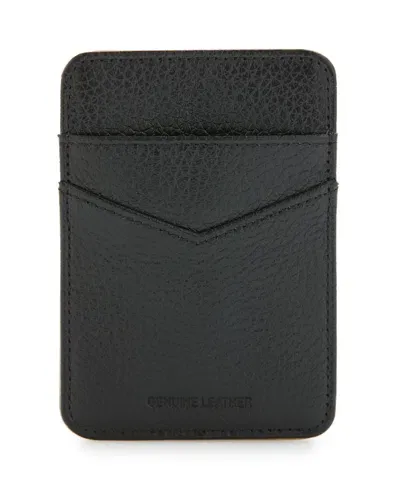 Perry Ellis Men's Pebble Leather Phone Card Holder In Black