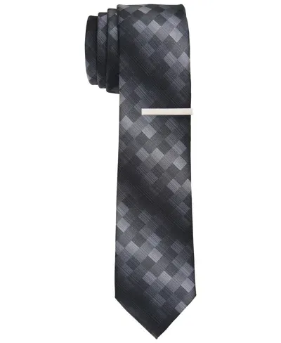 Perry Ellis Men's Shaded Solid Slim Tie In Black