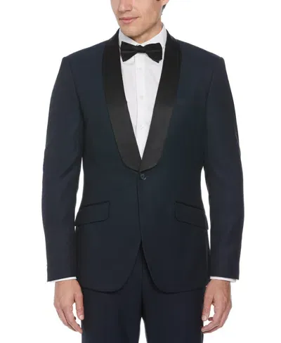 Perry Ellis Men's Slim Fit Textured Tuxedo Jacket In Medium Navy,blue