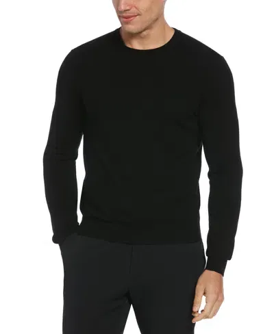 Perry Ellis Men's Tech Knit Pullover Sweater In Black