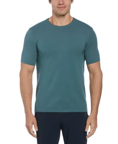 Perry Ellis Men's Tech Knit Sweater T-shirt In North Atlantic,green