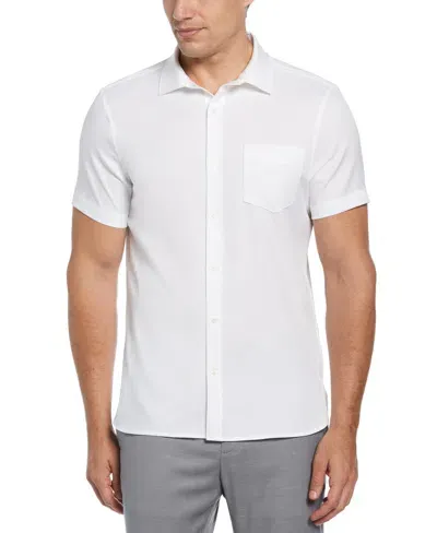 Perry Ellis Men's Total Stretch Slim Fit Solid Shirt In Bright White