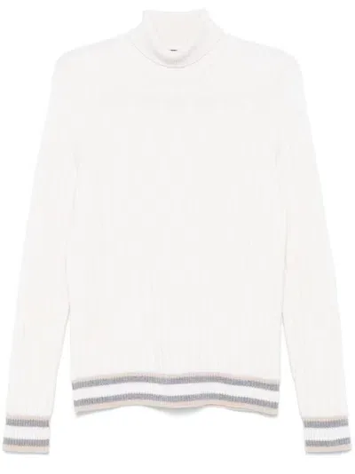 Peserico Cable-knit Sweater In Beige