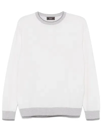 Peserico Contrast-border Sweater In White