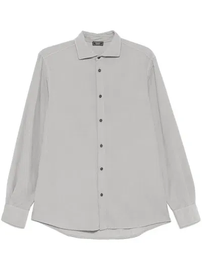 Peserico Corduroy Shirt In Grau