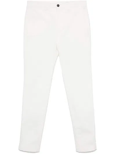 Peserico Gabardine-weave Chinos In White