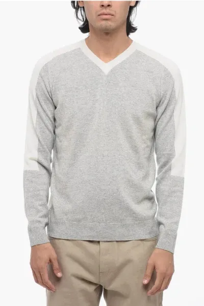 Peserico Crew Neck Wool Blend Sweater With Contrasting Details