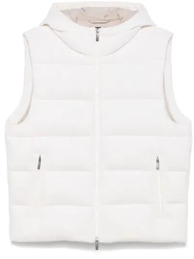 Peserico Down Gilet In Weiss