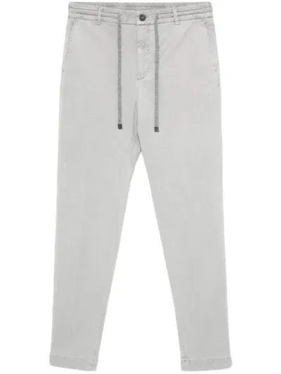 Peserico Drawstring Chinos In Grey