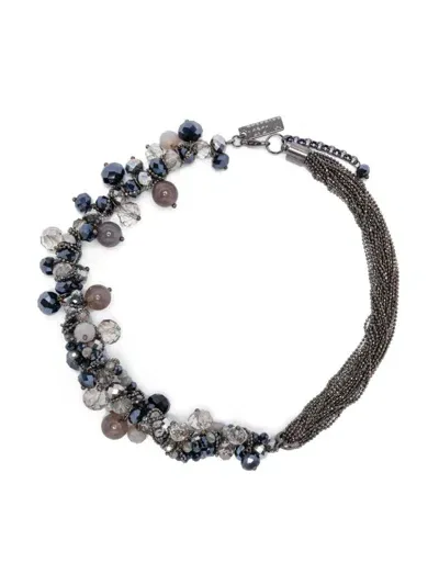 Peserico Gemstone-detailing Necklace In Silver