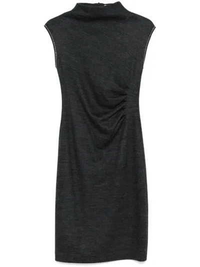 Peserico Jersey Dress In Grey