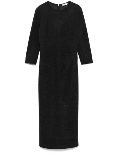 Peserico Jersey Midi Dress In Graphite