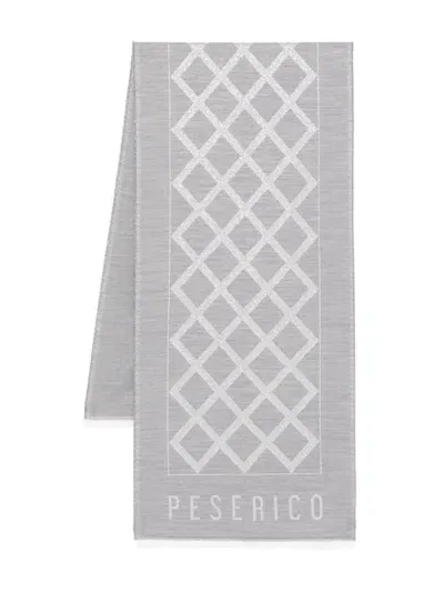 Peserico Lurex-detailing Scarf In Neutrals