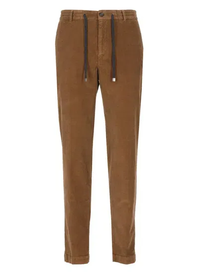 Peserico Velvet Trousers In Brown