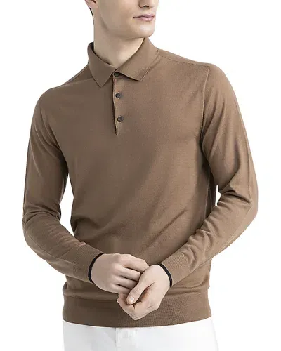 Peserico Polo Sweater In Chestnut