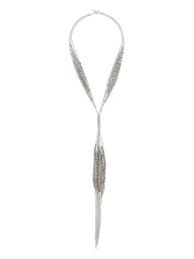 Peserico Punto Lace Necklace In Grau