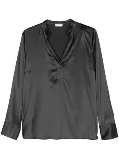 Peserico Punto Luce-chain Blouse In Black