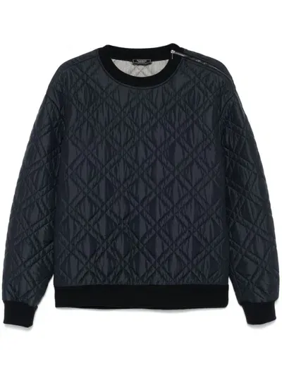 Peserico Quilted Sweatshirt In Blau