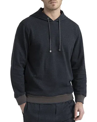 Peserico Relaxed Fit Pullover Hoodie In Graphite