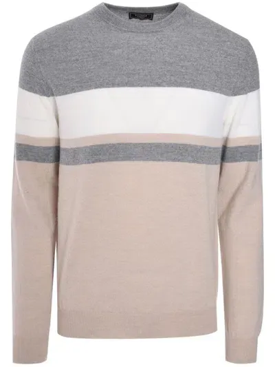 Peserico Stripe-detailing Jumper In Neutrals