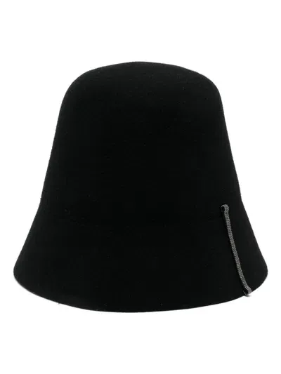 Peserico Wool Felted Hat In Black