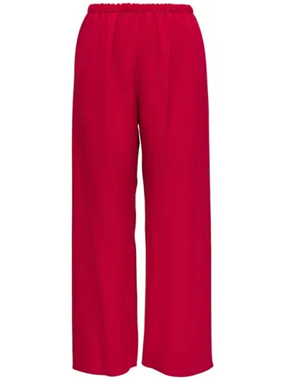 Peter Cohen Silk Palazzo Pants In Red