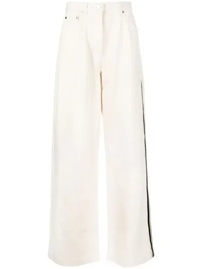 Peter Do High-rise Wide-leg Jeans In Weiss