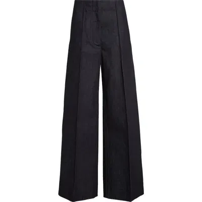 Peter Do Hollywood Waist Oversize Denim Pants In Indigo