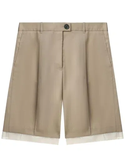 Peter Do Virgin Wool Bermuda Shorts In 中性色