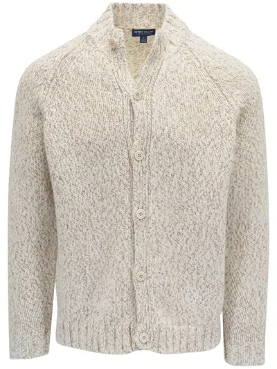 Peter Millar Button-down Cardigan In Neutrals