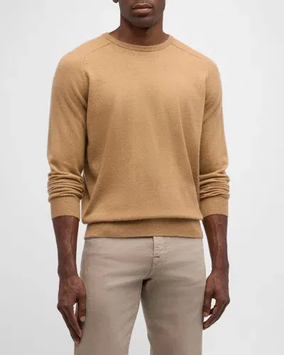 Peter Millar Men's Artisan Crafted Cashmere Flex Sweater In Tawny