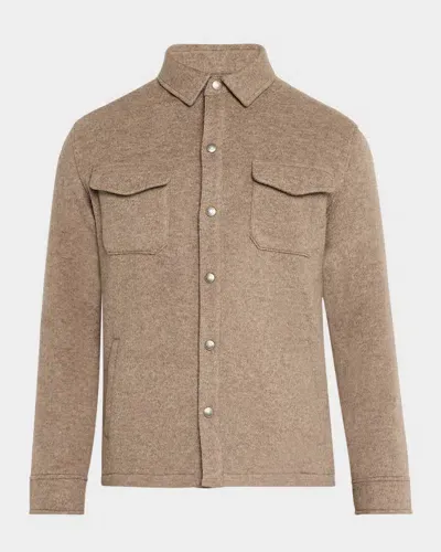 Peter Millar Crown Flex Sweater Jacket In Grain