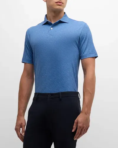 Peter Millar Men's Radio Star Performance Jersey Polo Shirt In Brook Blue