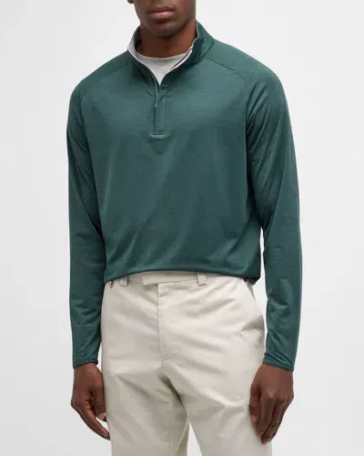 Peter Millar Men's Stealth Performance Quarter-zip Sweater In Lacinato