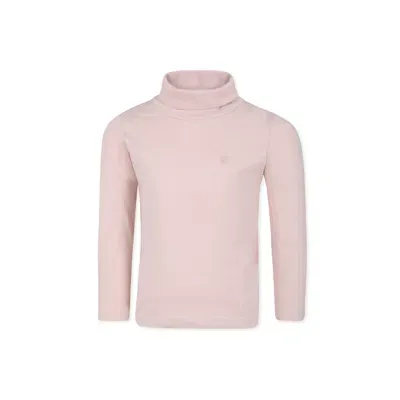 Petit Bateau Kids' Pink Turtle-neck T-shirt For Girl